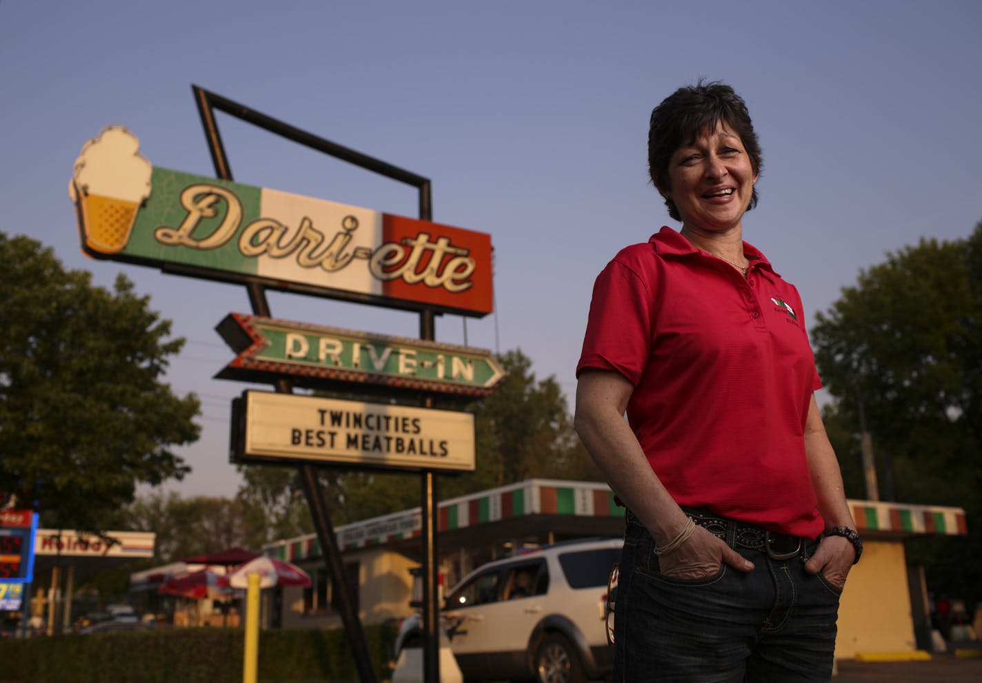 Angela Fida at her Dari-ette Drive-In on Minnehaha Ave. E. in St. Paul.