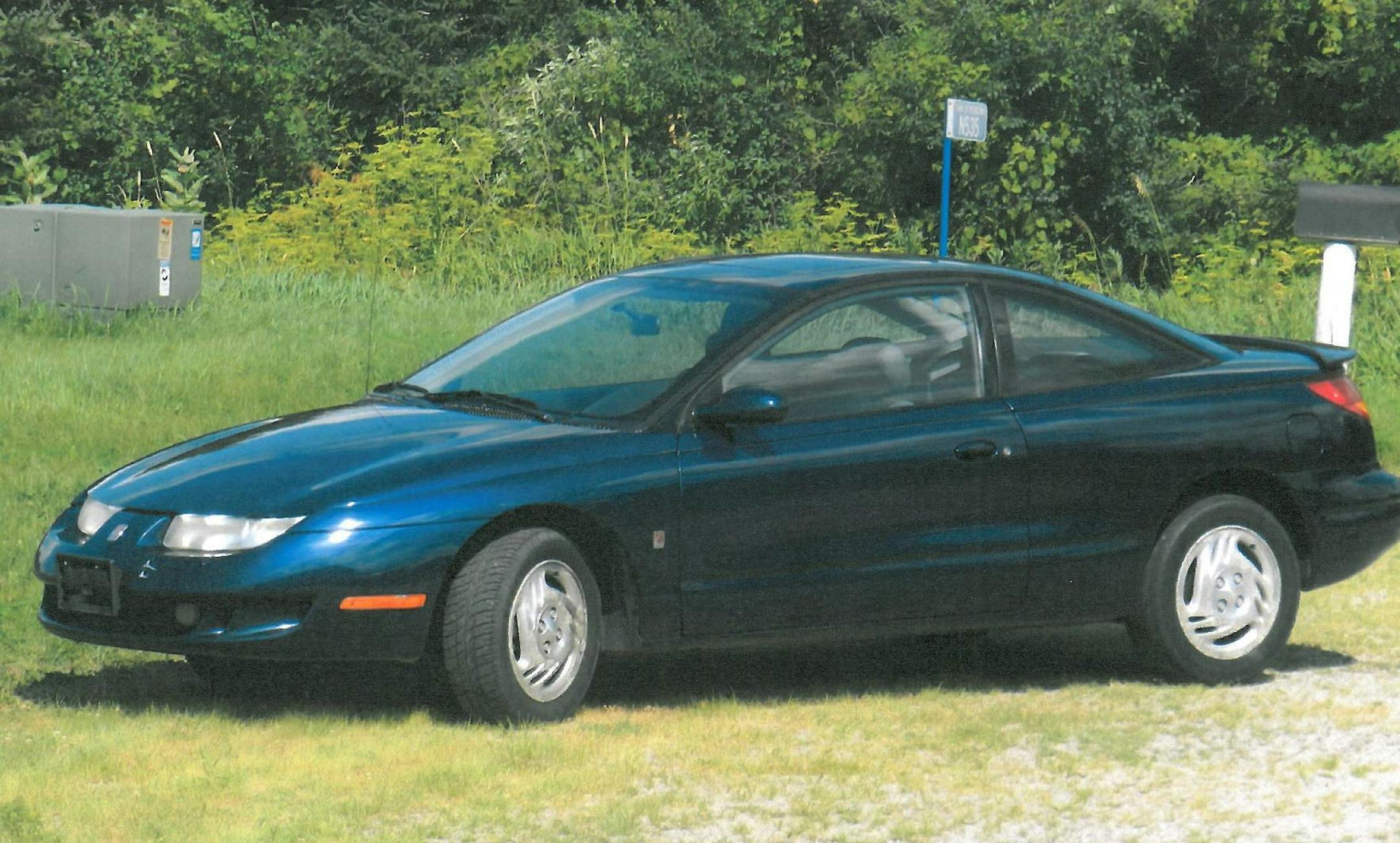 This vehicle was stolen during the armed robbery of a GameStop store in St. Anthony. It's a 1999 two-door blue Saturn CS2 Coupe, with Minnesota license plate 830 MVA.