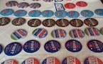 Political buttons were front and center at the Republican Party booth at the State Fair, kicking off the campaign season.