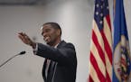 St. Paul Mayor Melvin Carter gave his 2020 budget address at Frogtown Community Center Thursday August 15, 2019 in St. Paul, MN.