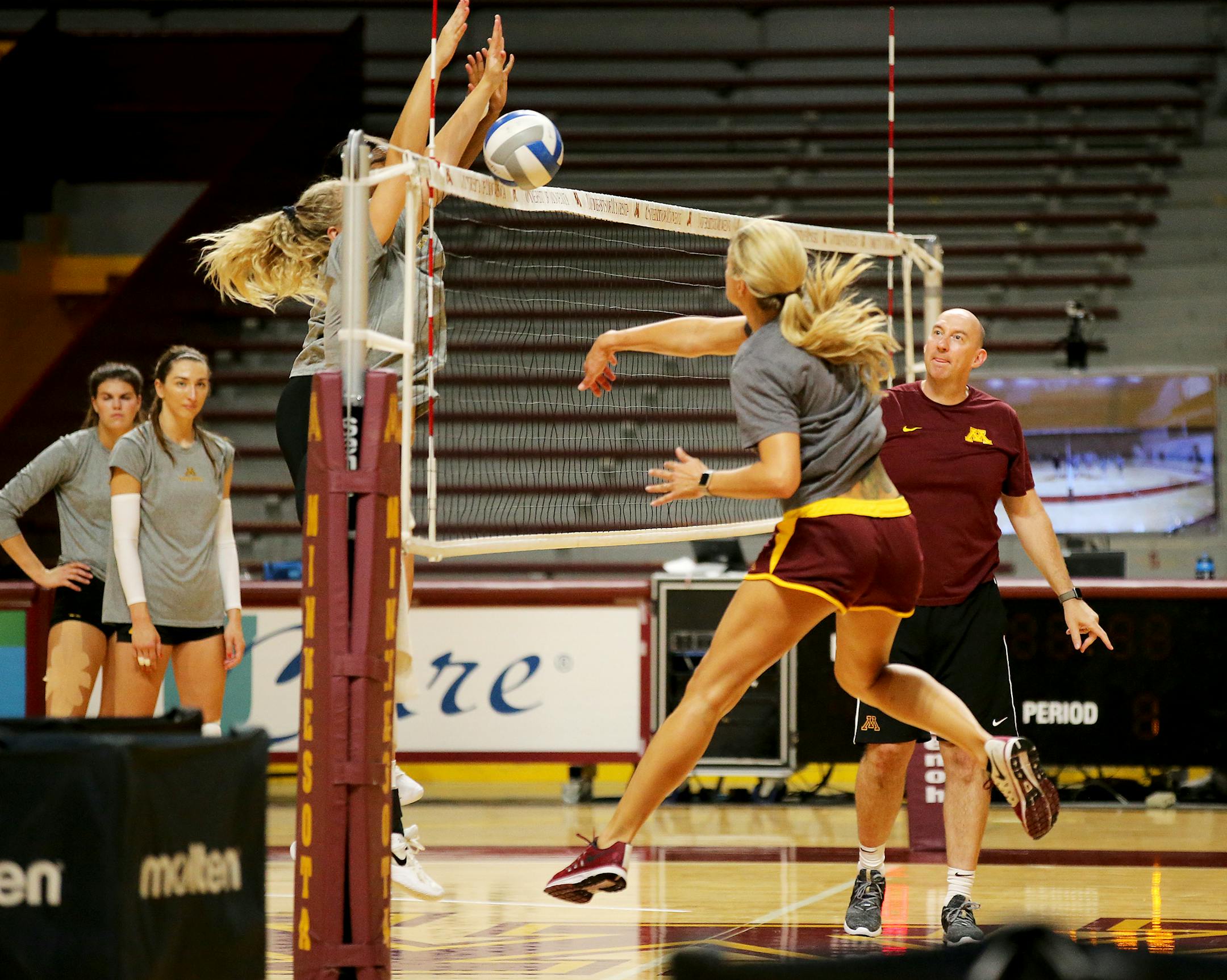 The Gophers volleyball team, ranked No. 4, opens the season this weekend hosting matches in the Big Ten/ACC Challenge. Wisconsin, North Carolina and Florida State are also in town.