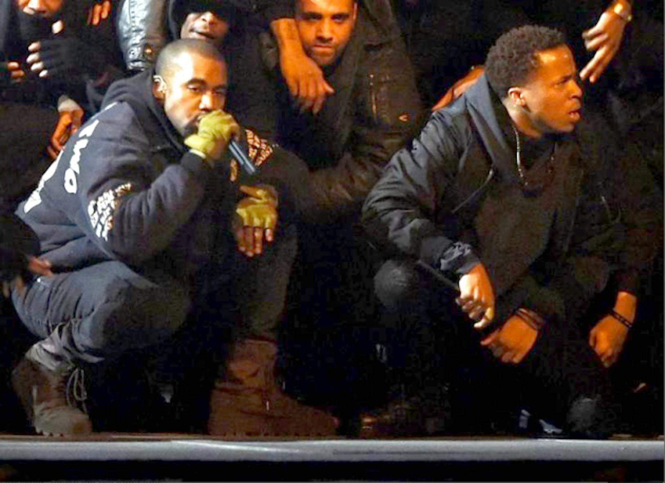 Kanye West and Allan Kingdom at the Brit Awards in February.