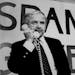 February 24, 1982 Minnesota Attorney General Warren Spannaus takes a call from one of many precincts Tuesday night as he sought how well he fared duri