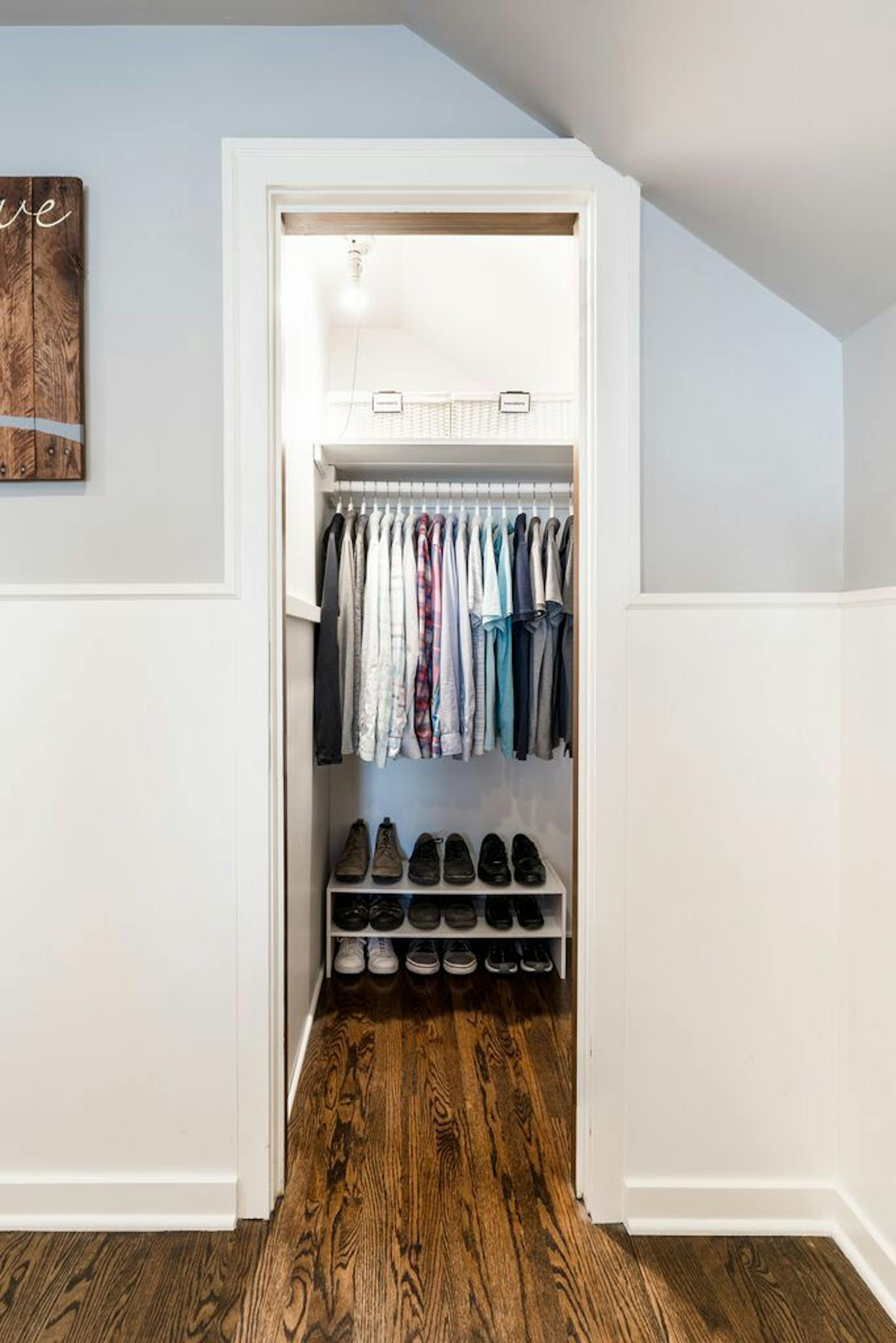 An organized closet.