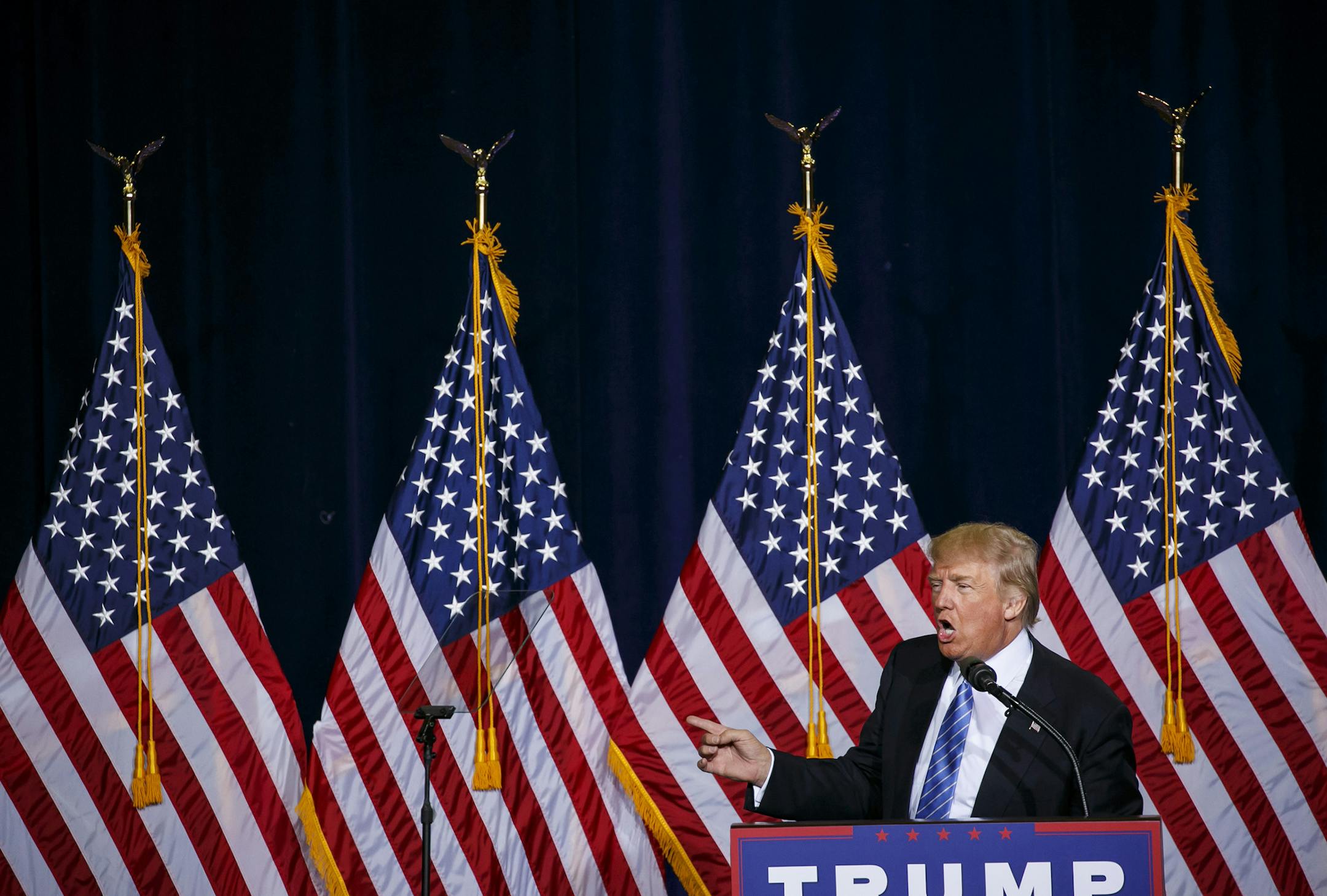 Donald Trump delivers his immigration speech at a rally in Phoenix, Ariz., on Wednesday, Aug. 31, 2016. White House officials reportedly want Trump to strike an ambitious deal with Congress that would protect young people brought into the country illegally as children in exchange for legislation to pay for a border wall and more detention facilities, curb legal immigration and implement E-Verify. (Marcus Yam/Los Angeles Times/TNS) ORG XMIT: 1209341
