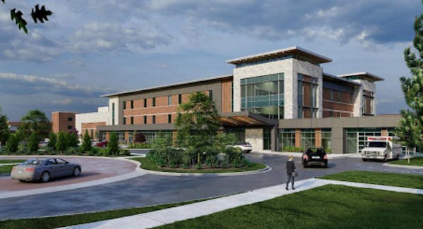 An image from M Health Fairview’s application to the state for approval of a new 144-bed psychiatric and substance abuse hospital in St. Paul.