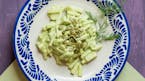 Jicama, Apple and Chayote Salad With Pepita-Avocado Dressing MUST CREDIT: Photo by Dixie D. Vereen for The Washington Post