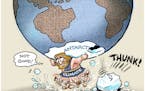 Sack cartoon: Ice shelf breaks off
