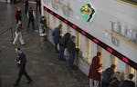 Minnesota Wild NHL hockey fans buy single game tickets Wednesday, Jan. 16, 2013, in St. Paul, Minn. The Wild play their home opener Saturday against t