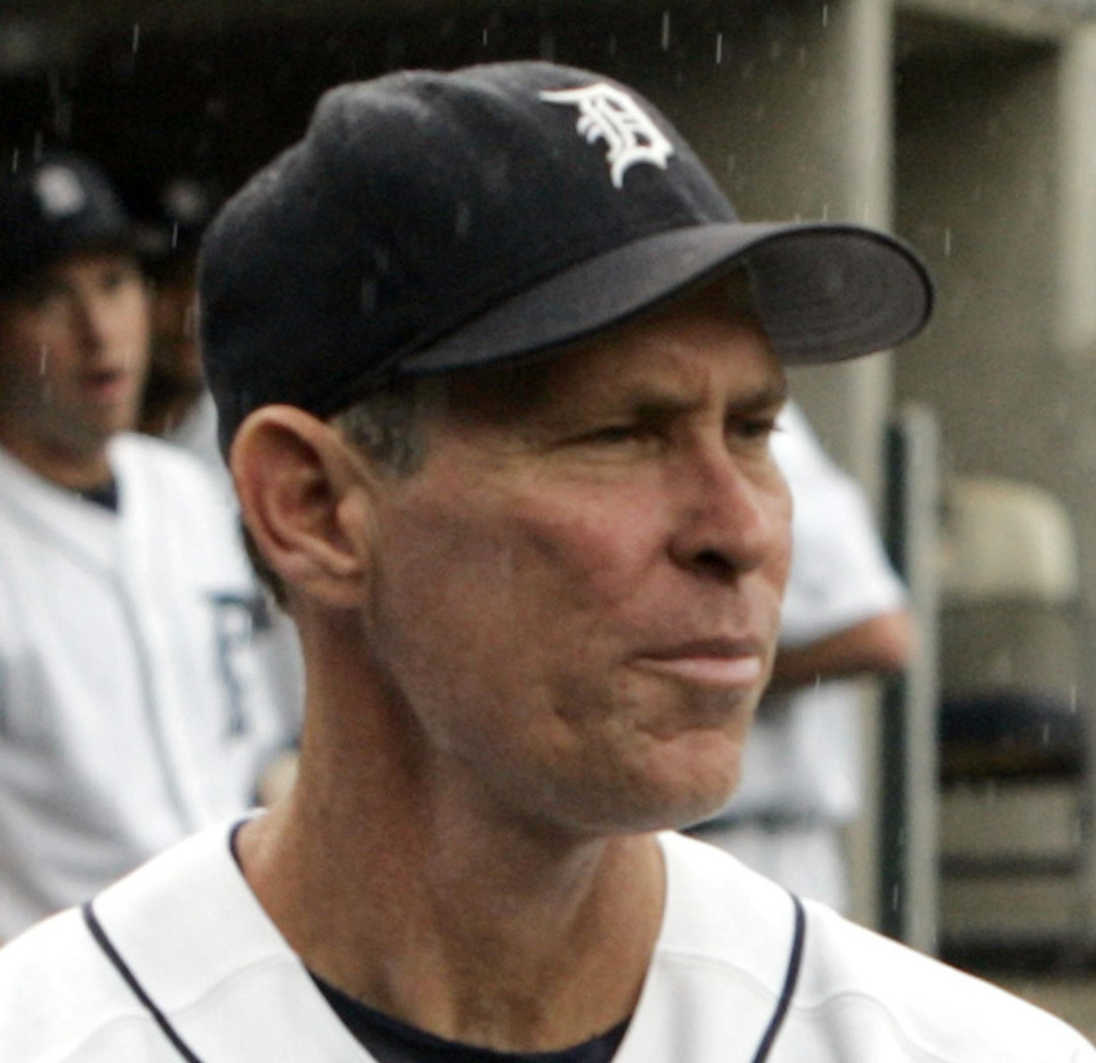 ** FILE **Detroit Tigers manager Alan Trammell is seen in the Tigers dugout during a game on Sept. 14, 2005 in Detroit. Trammell was fired Monday, Oct. 3, 2005 by the team, one day after the team finished 28 games out of first place in the AL Central. The Tigers went 71-91 this season and compiled a 186-300 record in three seasons under Trammell, a former star shortstop for Detroit. He had one year left on his contract. (AP Photo/Carlos Osorio) ORG XMIT: DT101