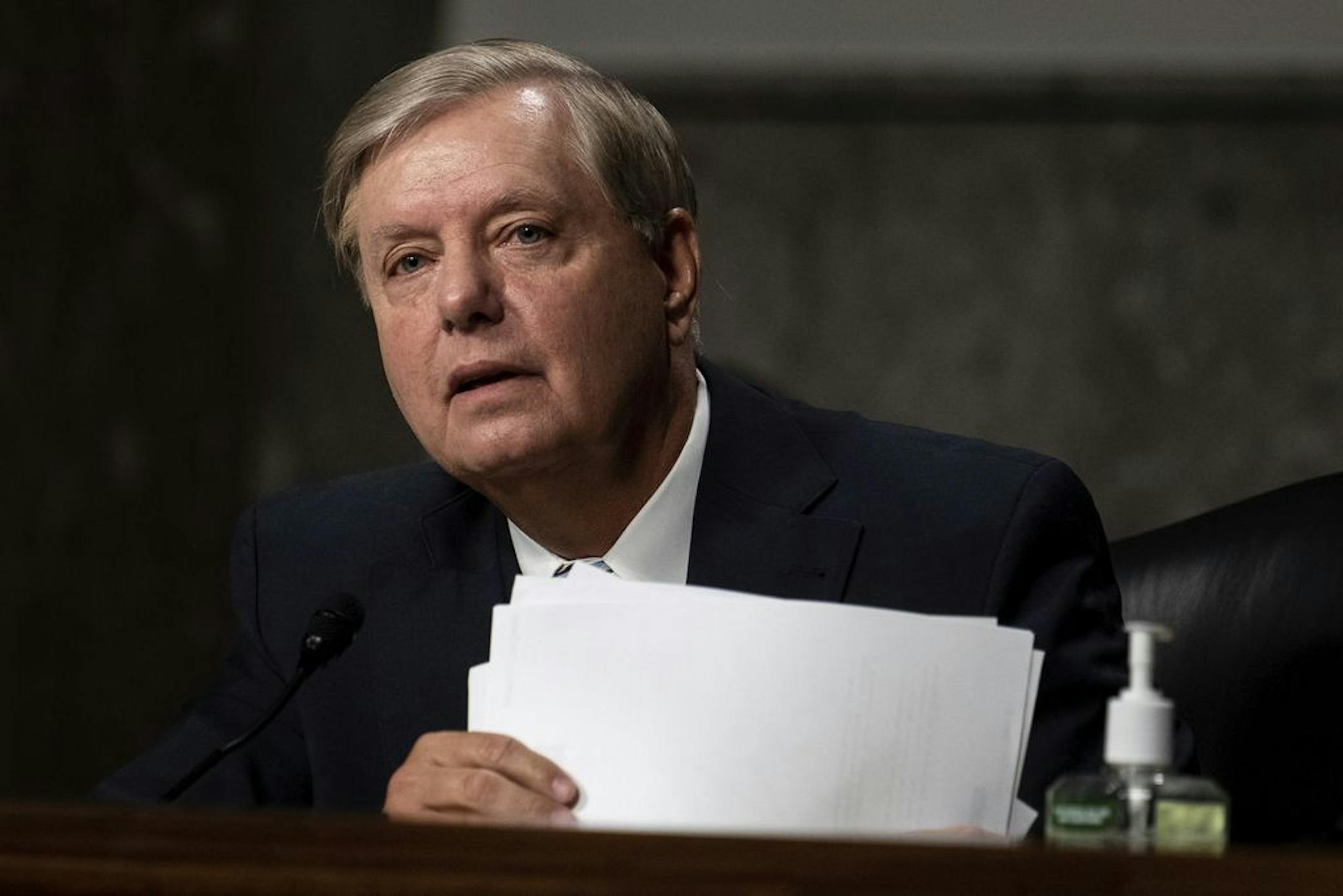 Sen. Lindsey Graham, R-S.C., speaks during a Senate Judiciary Committee oversight hearing on Capitol Hill in Washington, on Aug. 5, 2020.