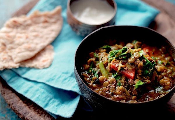Green Lentil Curry With Kale