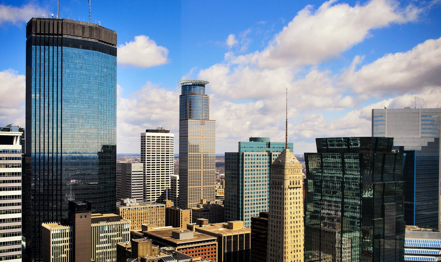 Minneapolis skyline with Capella Tower, IDS, Foshay, others. ] GLEN STUBBE * gstubbe@startribune.com