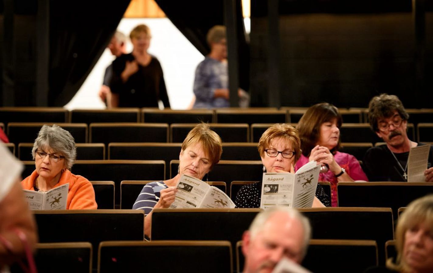 Patrons filed into the theater before the show.