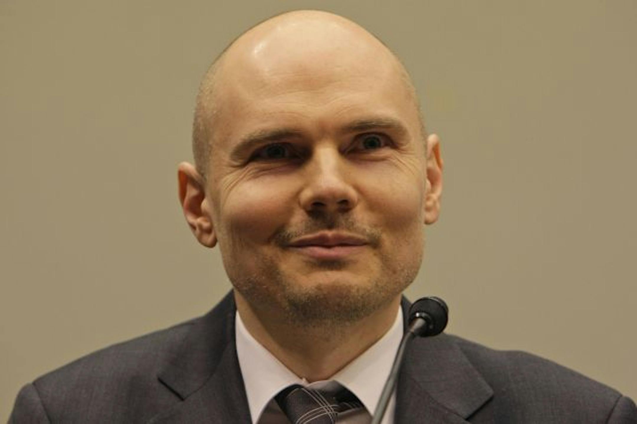 Billy Corgan, vocalist and lead guitarist, The Smashing Pumpkins, testifies on Capitol Hill in Washington, Tuesday, March 10, 2009, before House Judiciary Committee hearing on the Performance Rights Act.