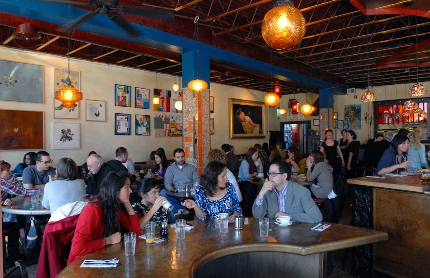 Tables fill with diners for Saturday brunch at Barbette.