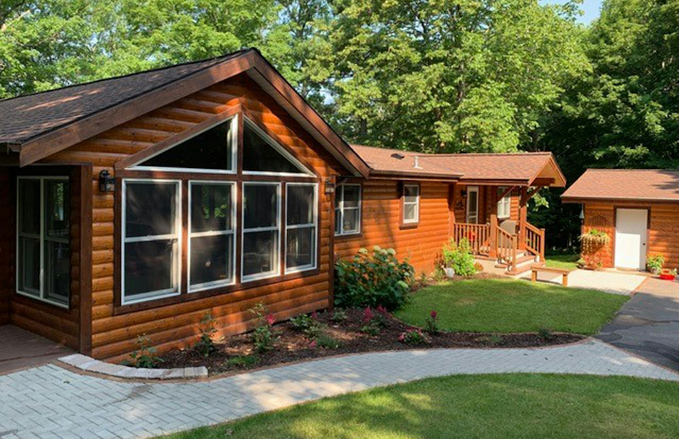 A boring rambler was transformed into a cozy cabin with personality.