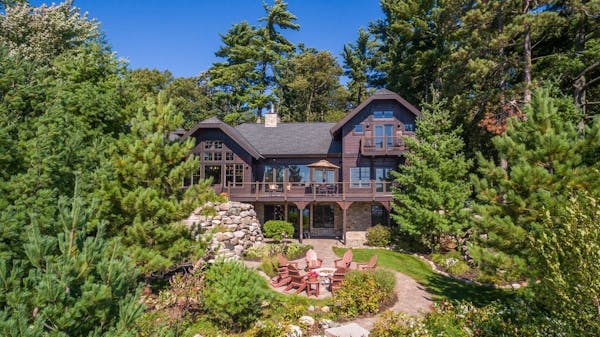 This lodge-style home near Pine River is on the market for $1.995 million.