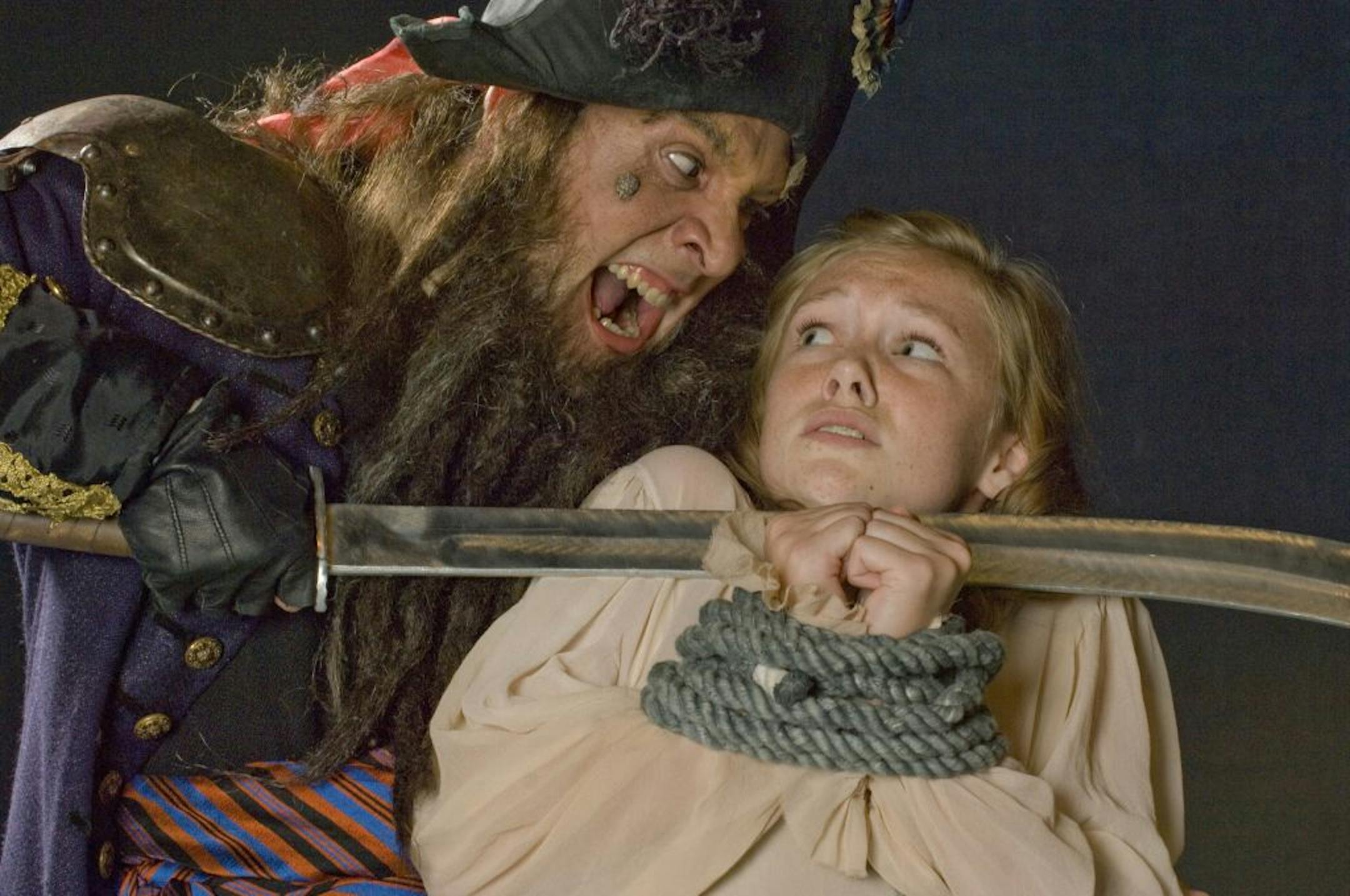Bradley Greenwald and Megan Fischer in "Buccaneers" at Children's Theatre Company.