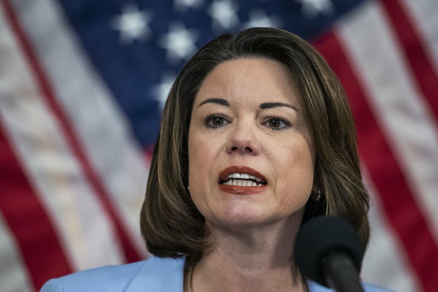 Rep. Angie Craig, D-Minn., speaks on Capitol Hill in Washington on Wednesday, June 24, 2020. (Manuel Balce Ceneta/Minneapolis Star Tribune/TNS)