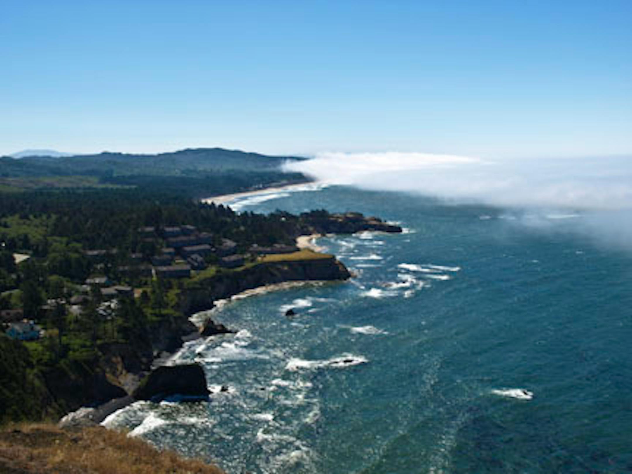 The view of the Oregon coastline
