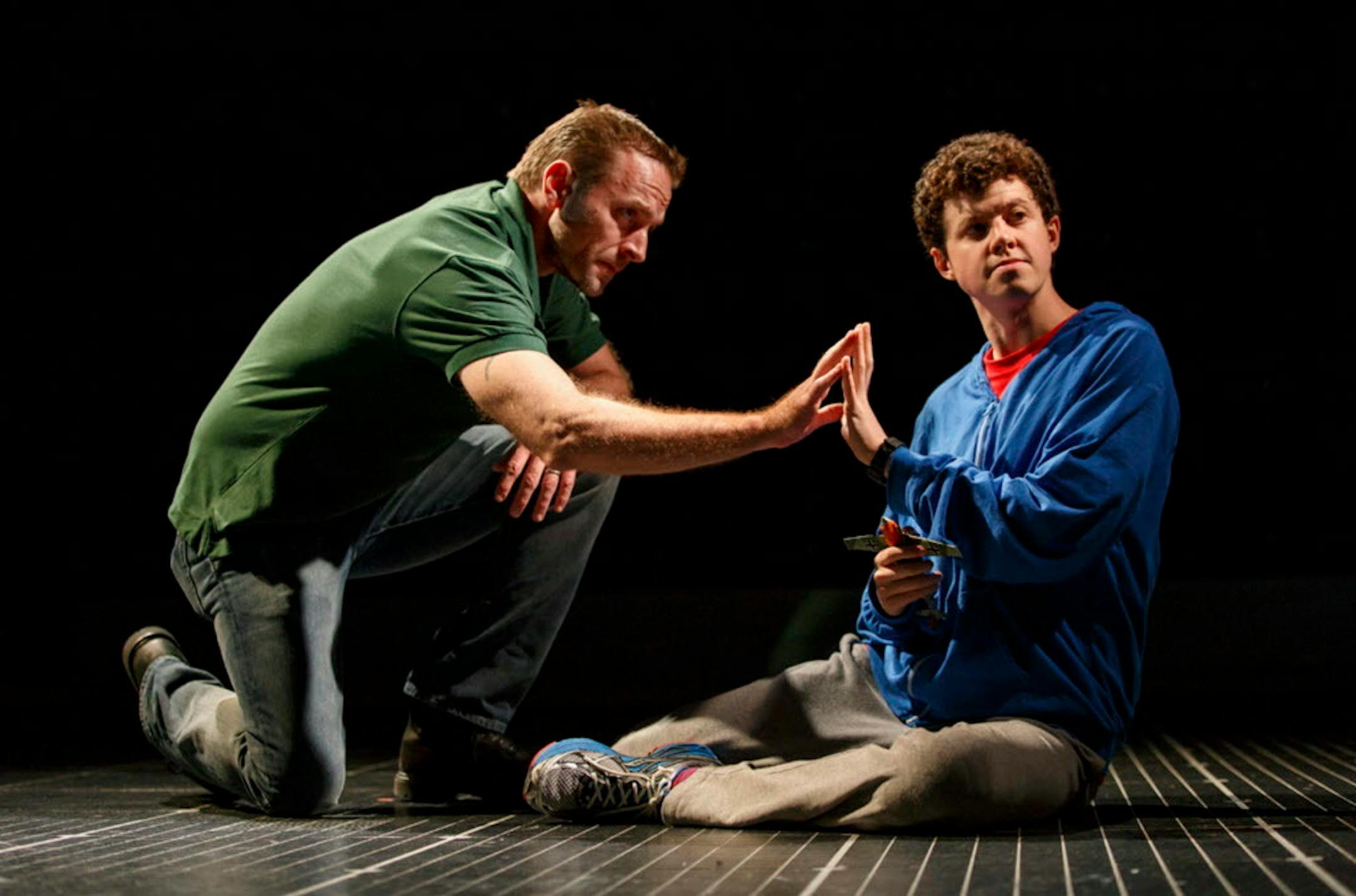 Gene Gillette as Ed and Adam Langdon as Christopher Boone in the touring production of "The Curious Incident of the Dog in the Night-Time."