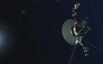 This rendering provided by NASA shows Voyager 1. NASA has nailed a thruster test on Voyager 1, a spacecraft 13 billion miles away.
