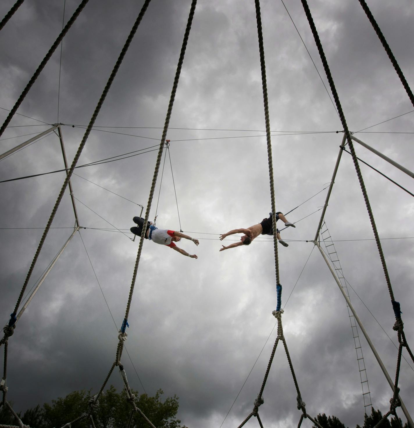 Richard Chin, left, and catcher Leo Ipsen tried to connect, unsuccessfully this time but correctly and successfully on later attempts.