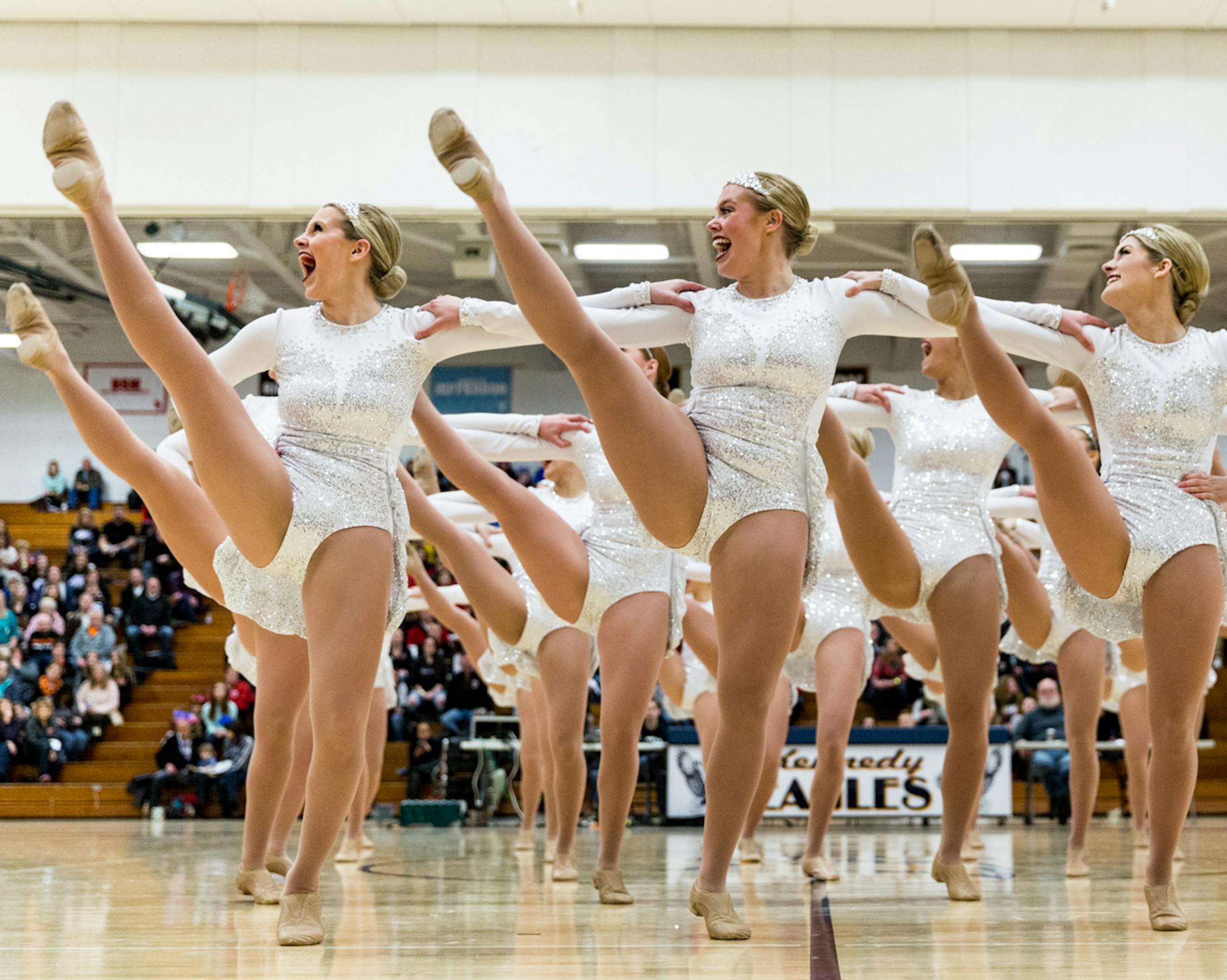Lakeville South will be one of 12 teams competing in the Class 3A high kick division in the dance team state meet on Saturday at Target Center.
