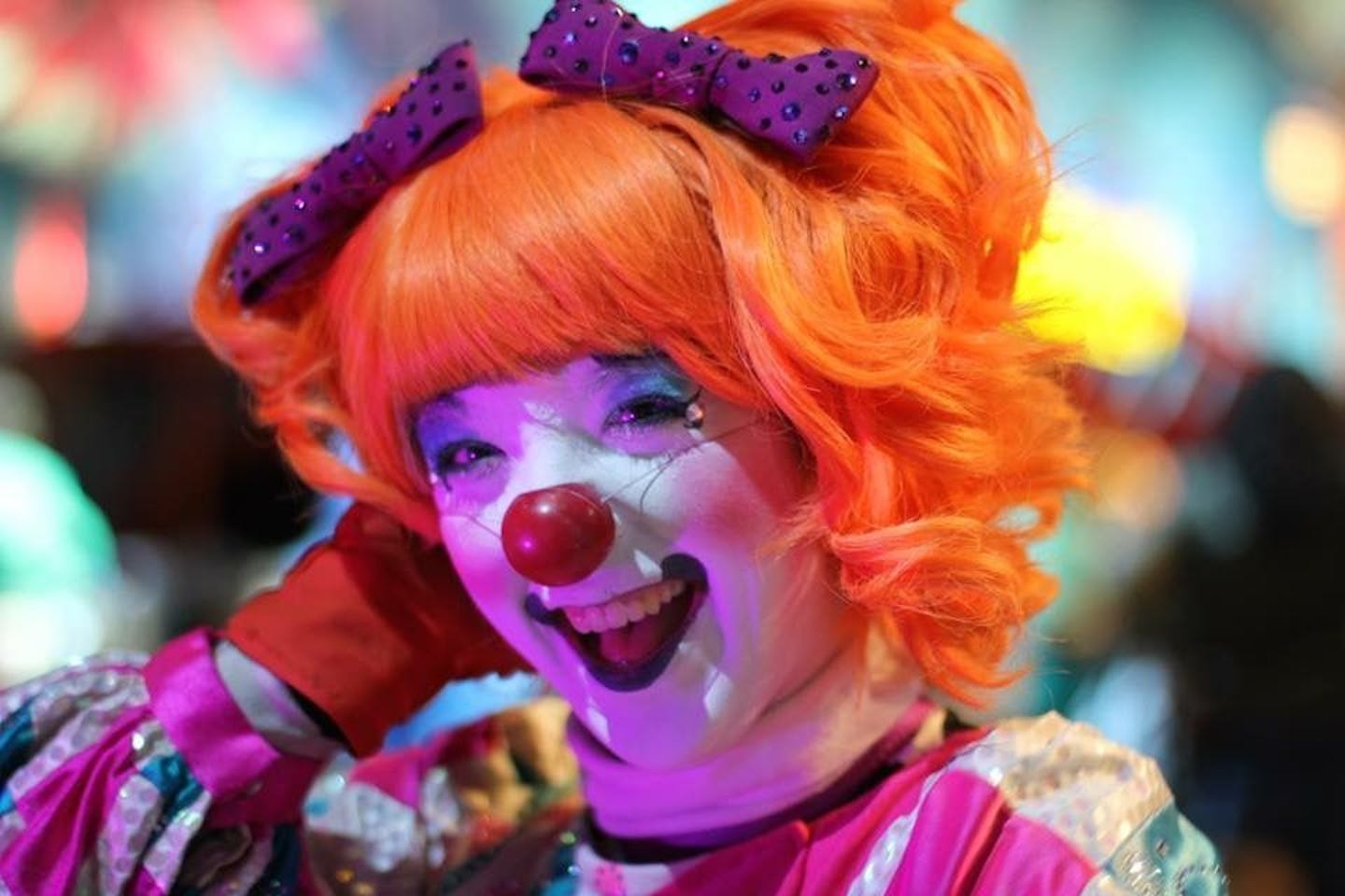 Julia Bothun, of Maple Lake, smiles in full make-up during her time on tour with Ringling Bros., from 2013 to 2016. She toured as a clown for three years, as did her mother, Tricia Manuel. Bothun turned home in December.