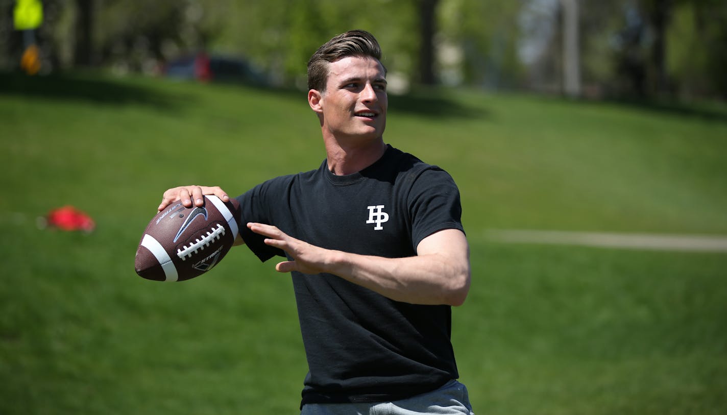 Going into his senior year at St. Paul Highland Park, Josh Aune has already received two scholarship offers to play football in college. That doesn't stop him from continuing to work out to improve in the offseason.