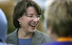 Hennepin County Attorney Amy Klobuchar, a U.S. Senate candidate, speaks to supporters in Wabasha on Sept. 29, during the last stop of her tour of all 