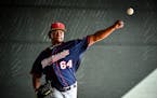 Minnesota Twins starting pitcher Randy Rosario (64) threw a pitching during workouts Thursday. ] AARON LAVINSKY &#xef; aaron.lavinsky@startribune.com 