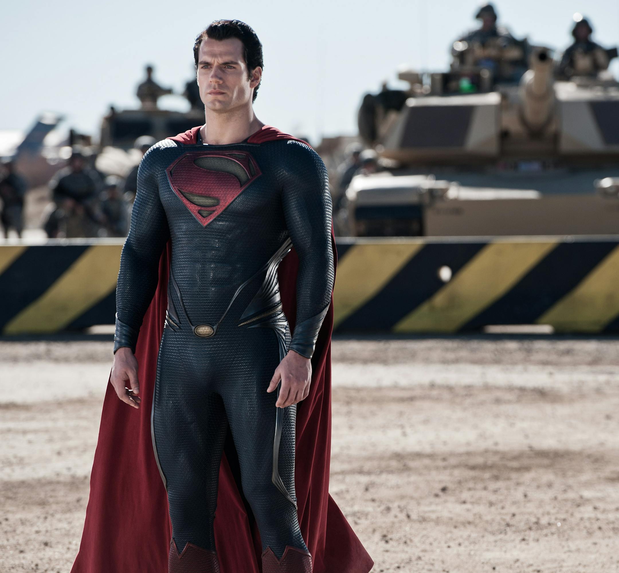 This film publicity image released by Warner Bros. Pictures shows Henry Cavill as Superman in "Man of Steel." (AP Photo/Warner Bros. Pictures, Clay Enos) ORG XMIT: MIN2013061814130472