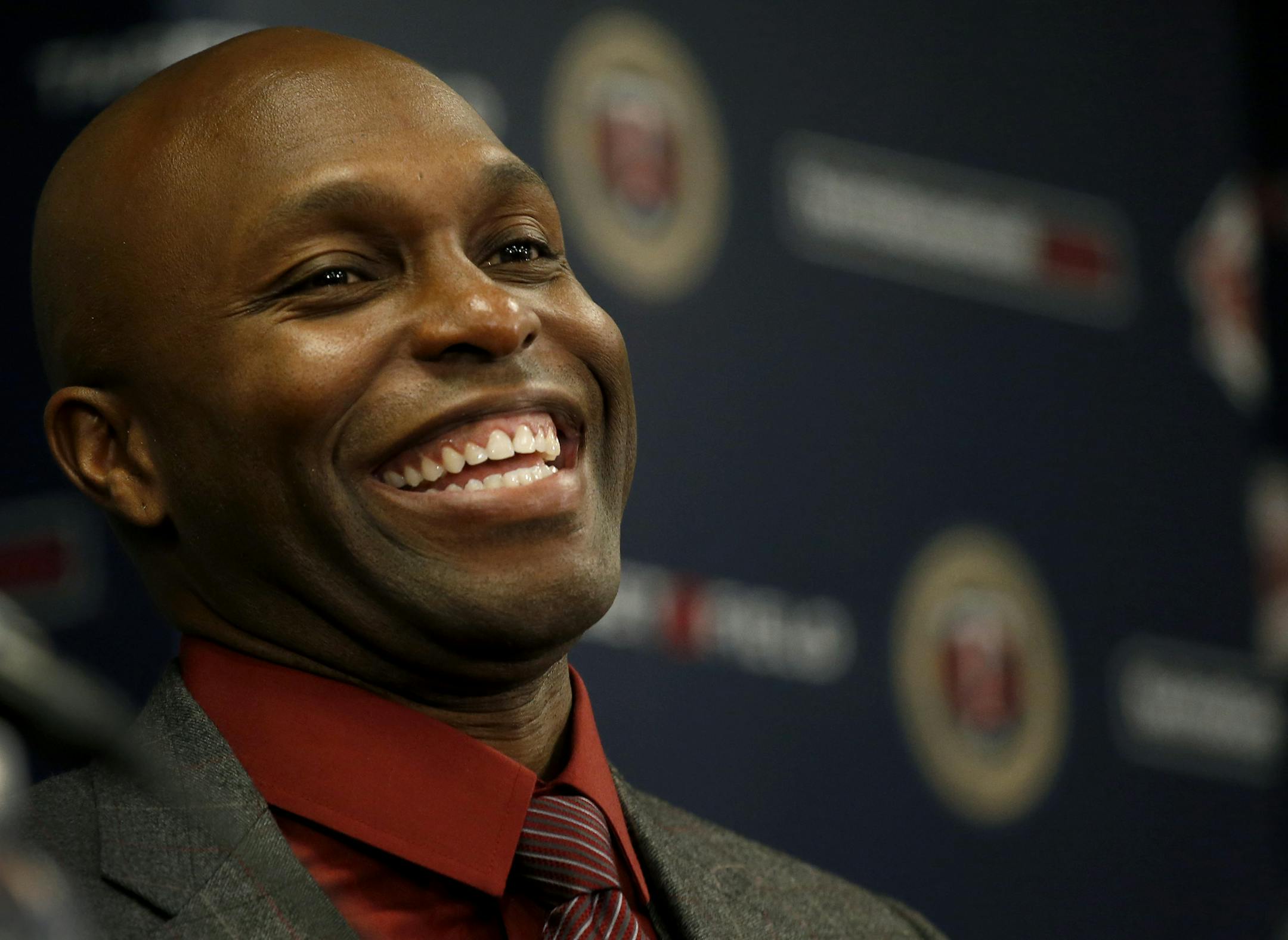 Newly acquired Minnesota Twins outfielder Torii Hunter during a press conference at Target Field on Wednesday. ] CARLOS GONZALEZ cgonzalez@startribune.com - December 3, 2014 ‚Äì Minneapolis, Minn., Target Field, Minnesota Twins Torii Hunter press conference