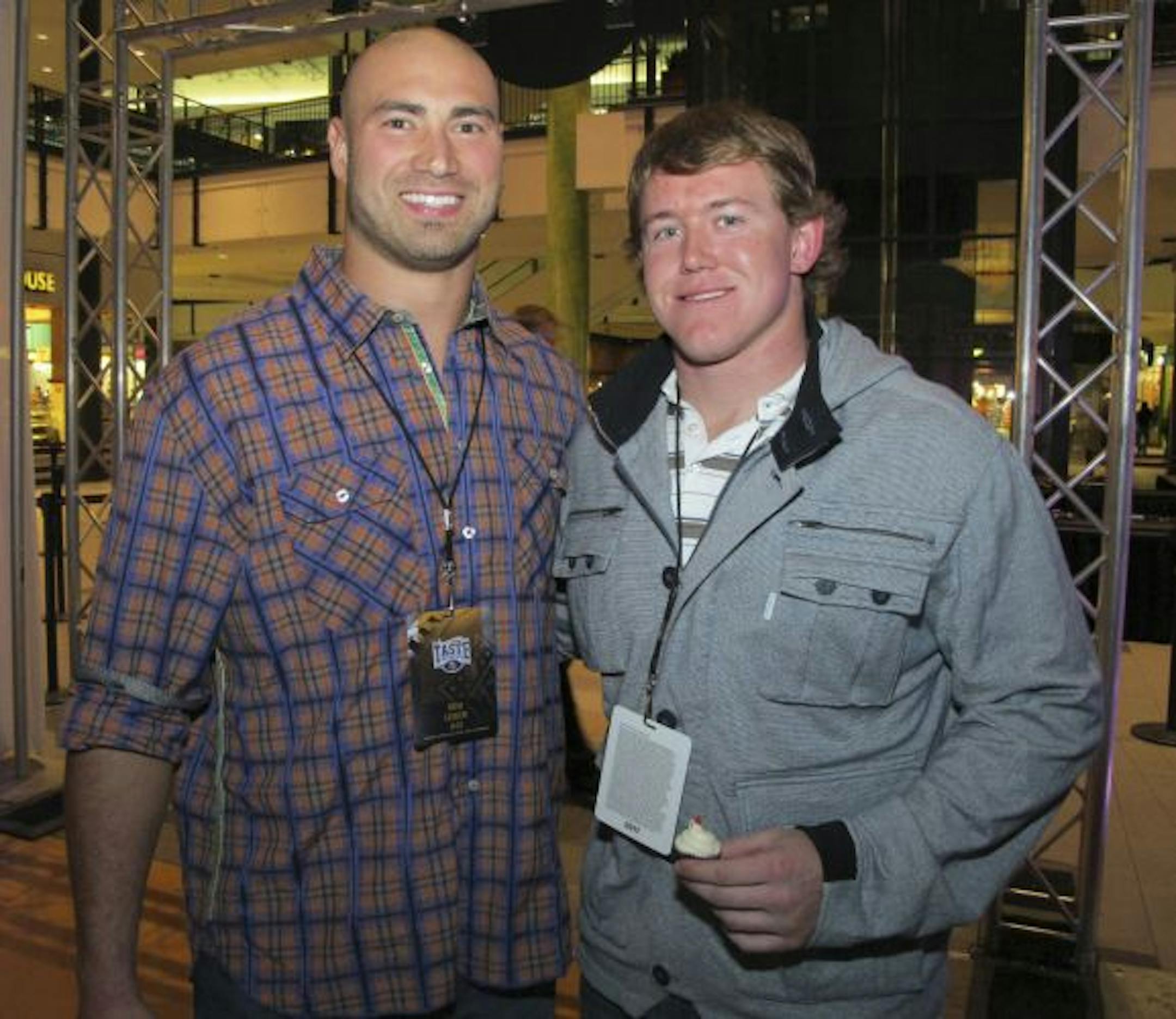 Ben Leber and Toby Gerhart.
