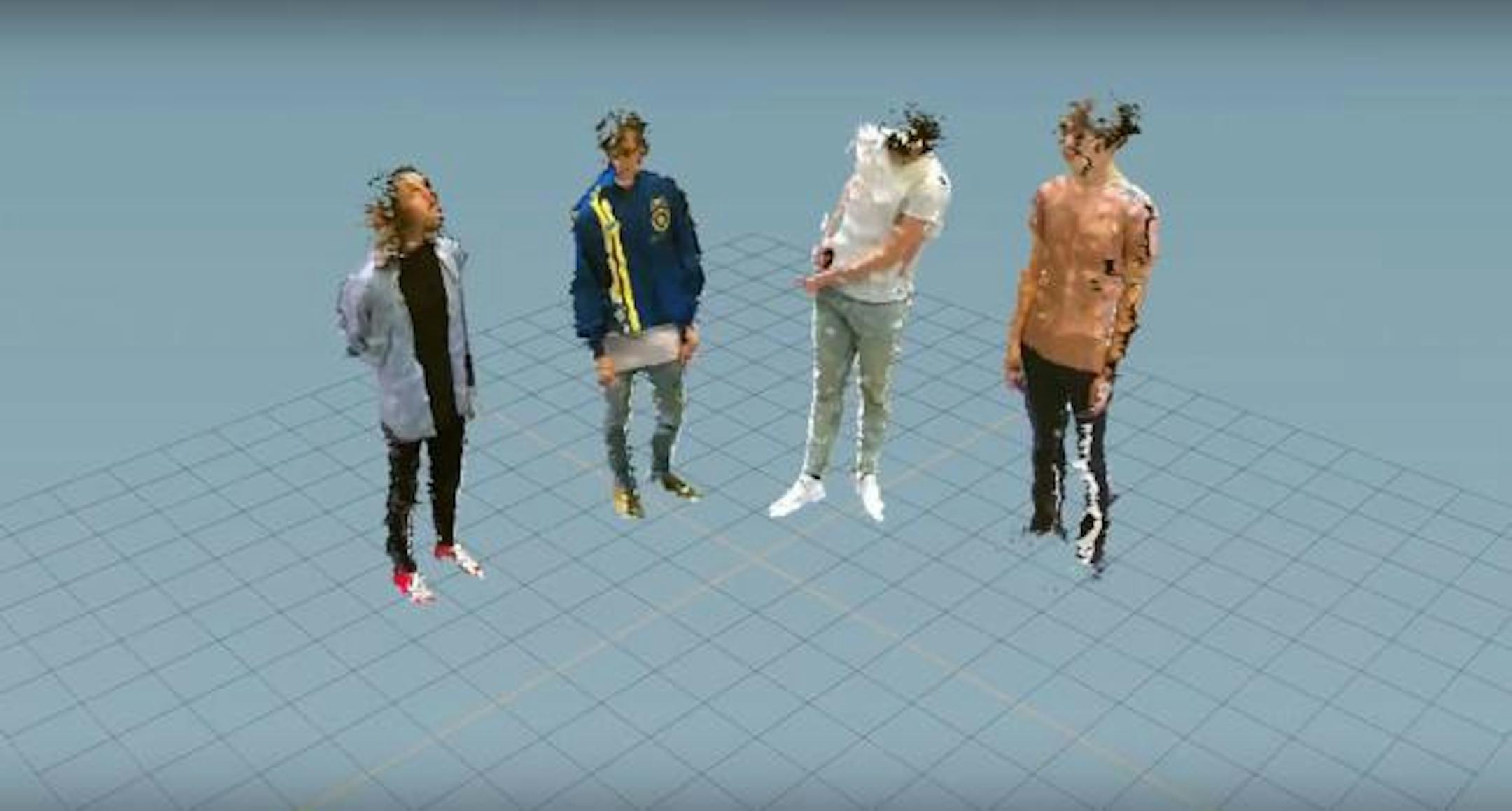 The members of Hippo Campus got lost in a virtual-reality world in their new video. / Courtesy Najeeb Tarazi / Creator Project
