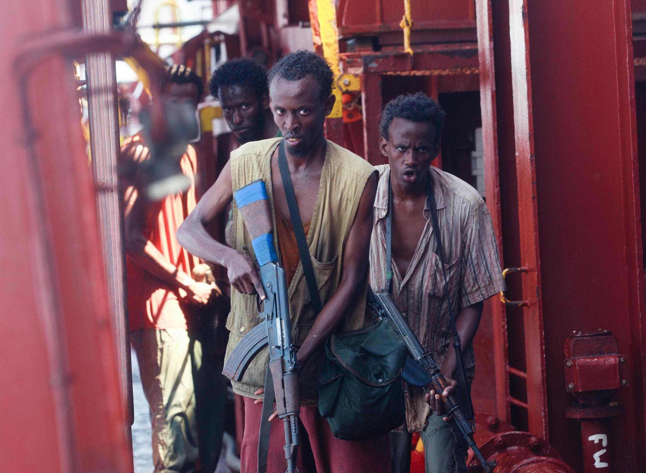 Columbia Pictures' "Capt. Phillips," starring Tom Hanks. Barkhad Abdi, center ORG XMIT: MIN1310031618070579