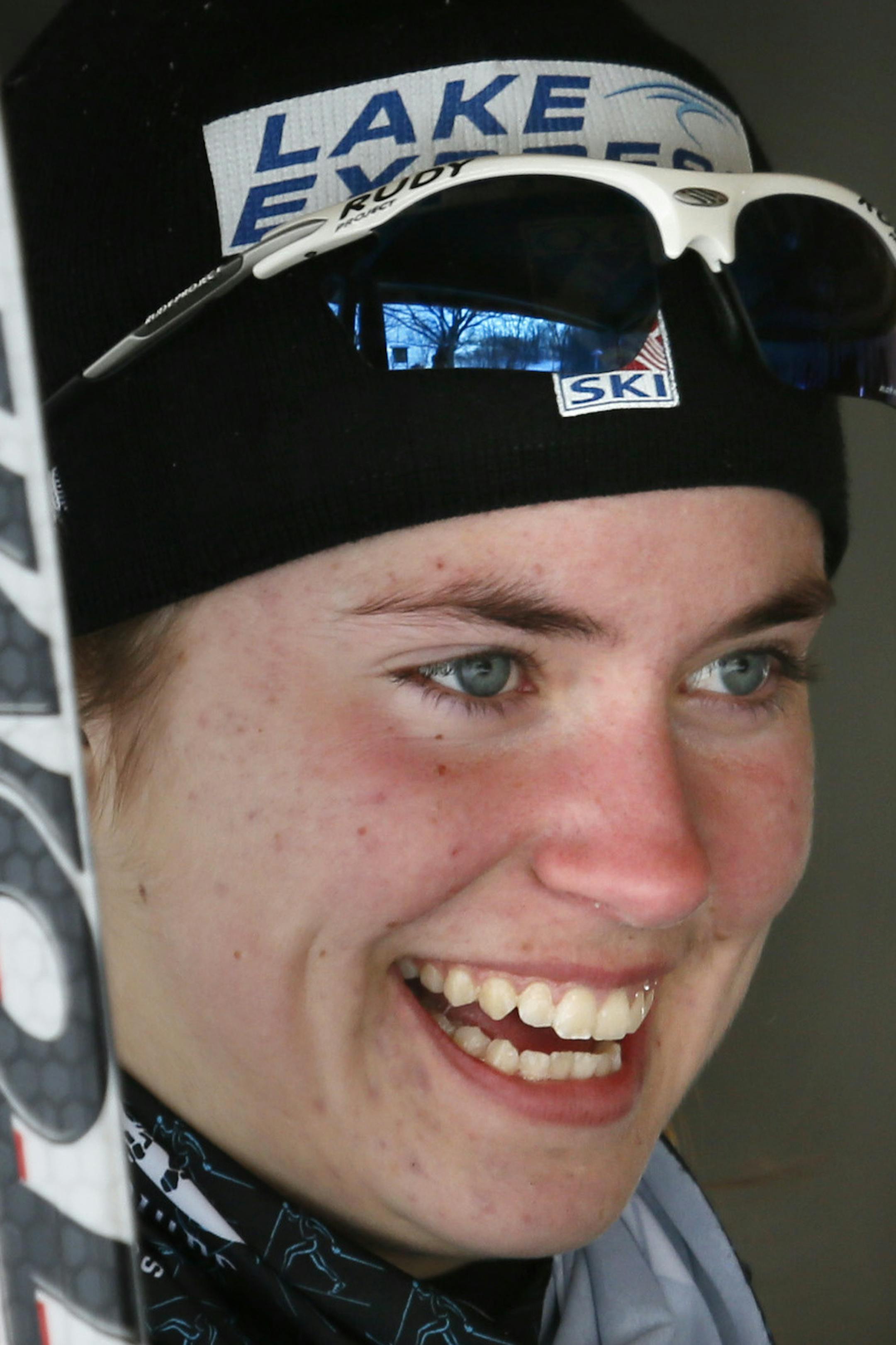 Burnsville Girls' Nordic Ski Team practicing at Terrance Oaks Park in Burnsville. - Vivian Hett preps her skis. ] BRIAN PETERSON ‚Ä¢ brianp@startribune.com Burnsville, MN - 01/31/2012