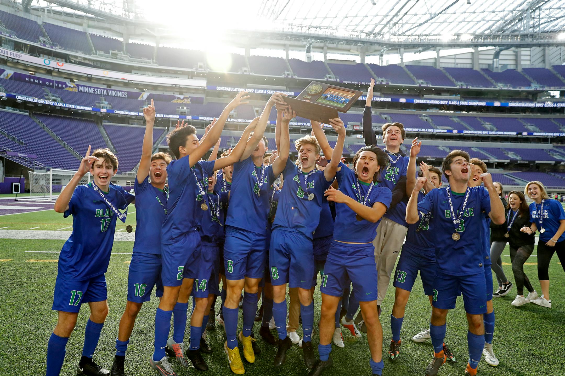 Blake won the Class 1A boys' soccer title in October. Soon, a third class could be added.