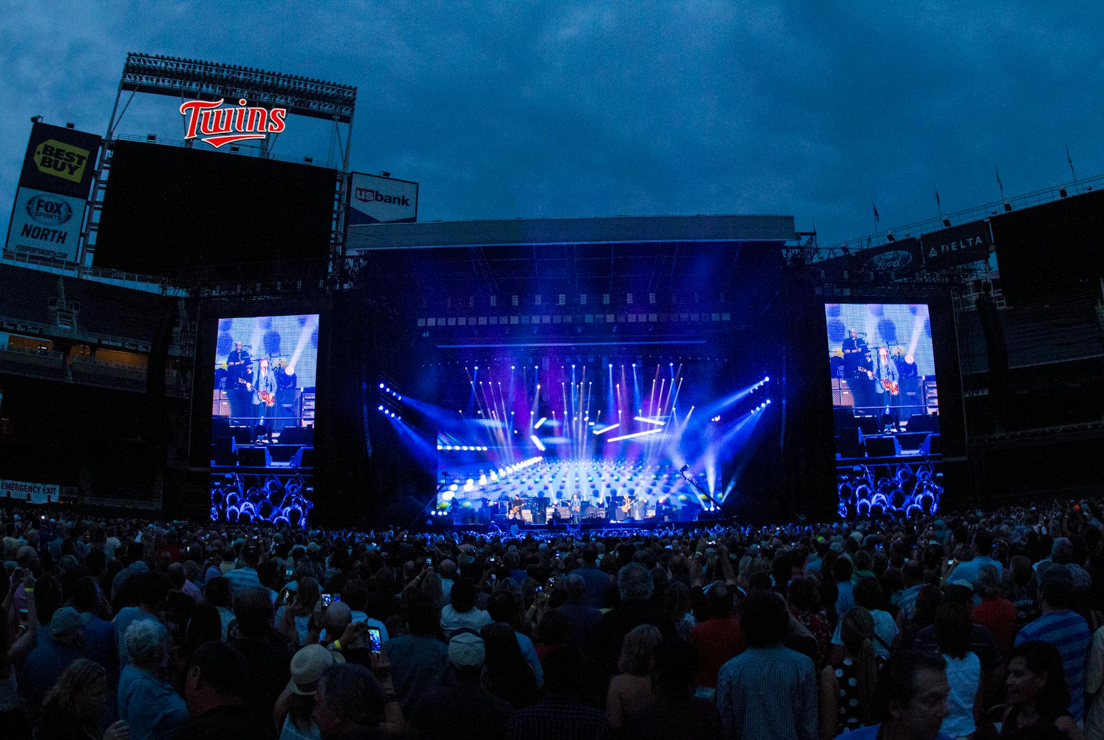 Paul McCartney at Target Field on Saturday night.