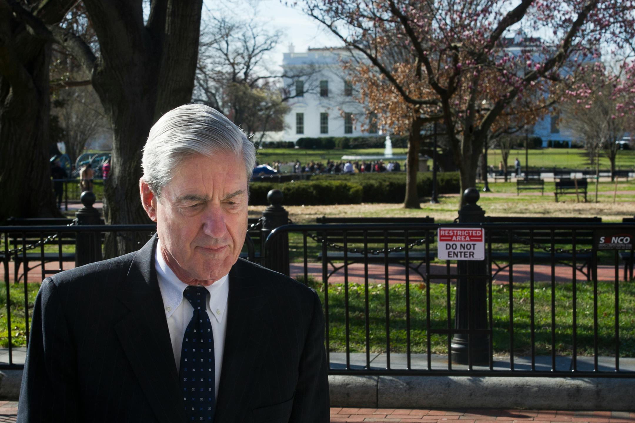 FILE - In this March 24, 2019, file photo, special counsel Robert Mueller walks past the White House after attending services at St. John's Episcopal Church, in Washington. For two years, the nation watched and waited as Mueller investigated President Donald Trump and his campaign for potential collusion with Russia and obstruction of justice. The release of Mueller's report last month provided a long-awaited moment of closure for many _ and an utterly unsatisfying finale for plenty of others. (