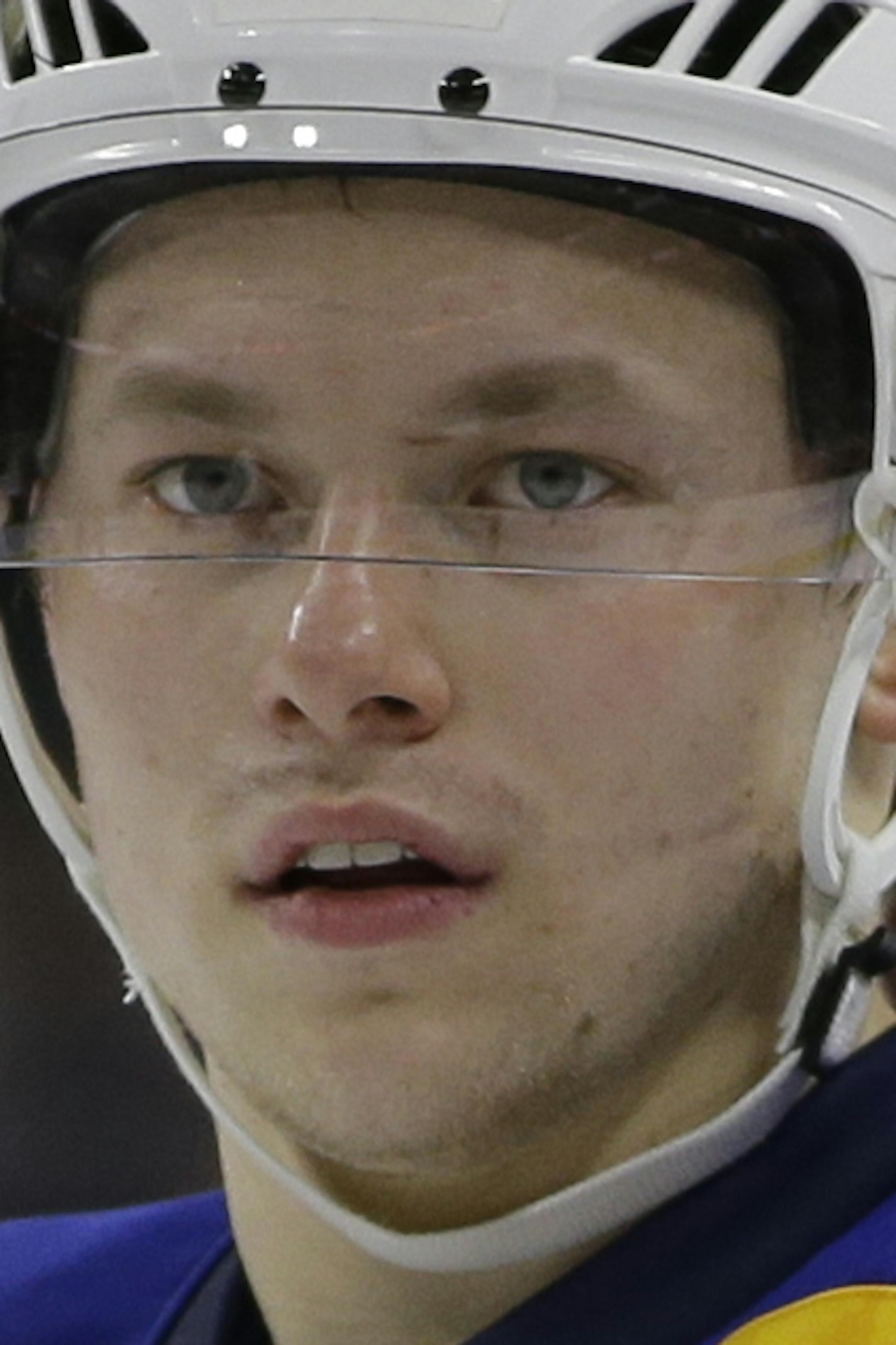 St. Louis Blues' Vladimir Tarasenko in action during an NHL hockey game against the Philadelphia Flyers, Thursday, March 5, 2015, in Philadelphia. (AP Photo/Matt Slocum) ORG XMIT: MIN2015031323435379