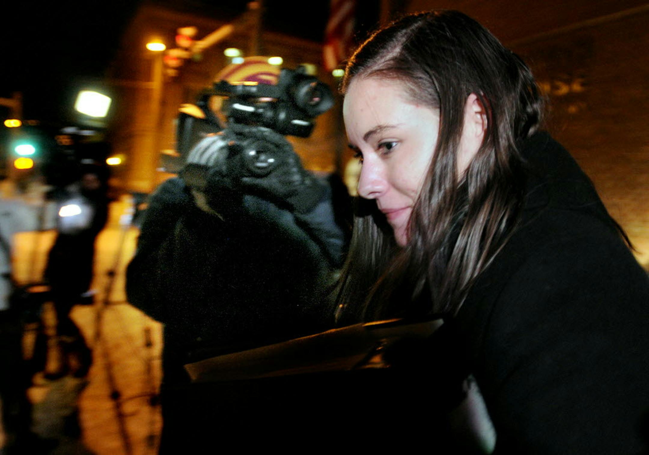 Dec. 9, 2013: Jordan Graham, 22, leaves the Federal Courthouse in Missoula, Mont., after the first day of her murder trial.