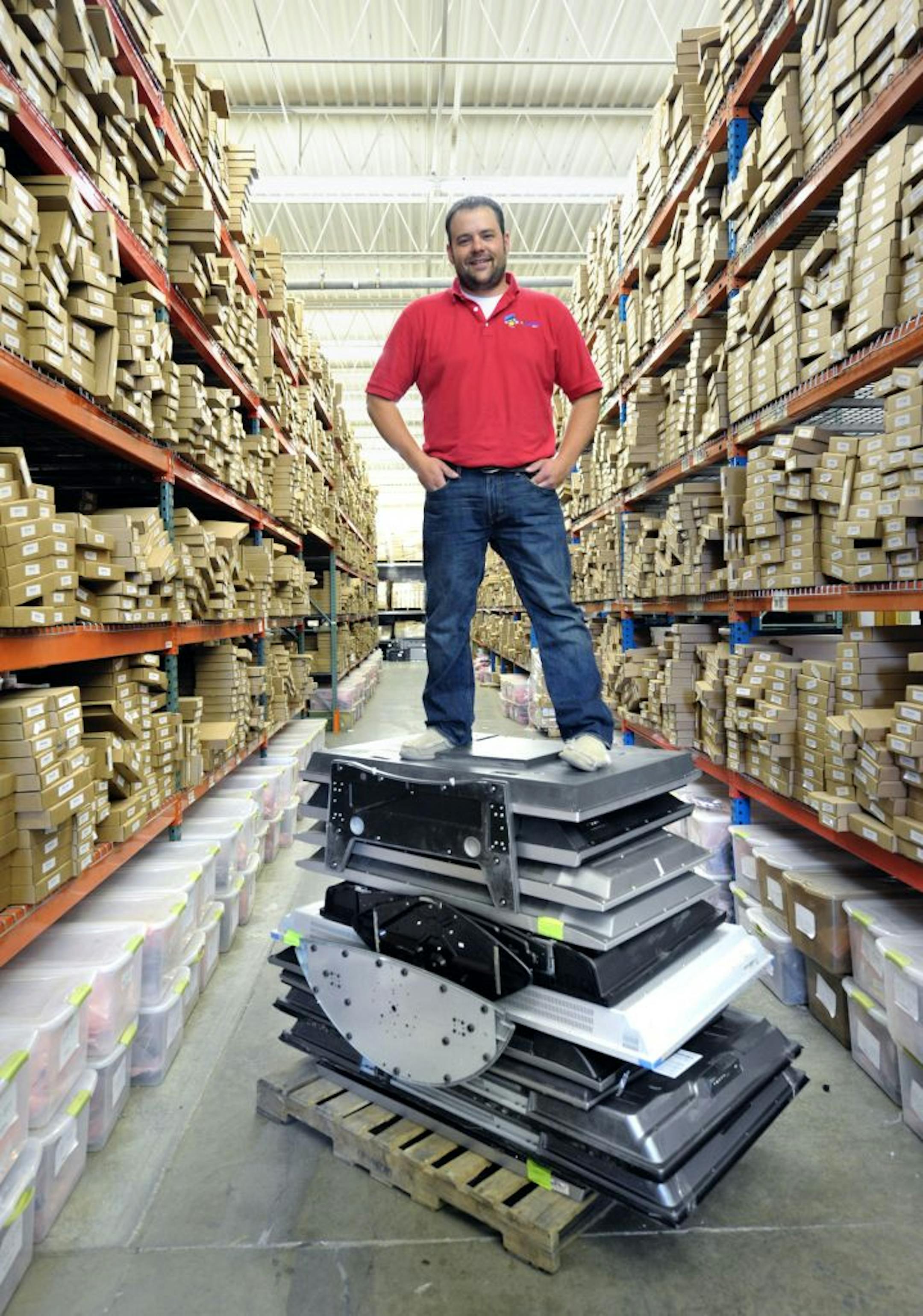 Wednesday, September 23, 2009 -- Bloomington, Minn. -- Jimmy Vosika calls himself the director of partology. His Bloomington company ShopJimmy.com takes in close to 500 non-working flat screen televisions each week breaking them down to over 120,000 parts which he resells to repair shops around the country.