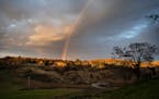 FILE — A rainbow above Castellina, Italy, in the Chianti region on Dec. 16, 2020. American tourists who have been fully vaccinated against COVID-19 