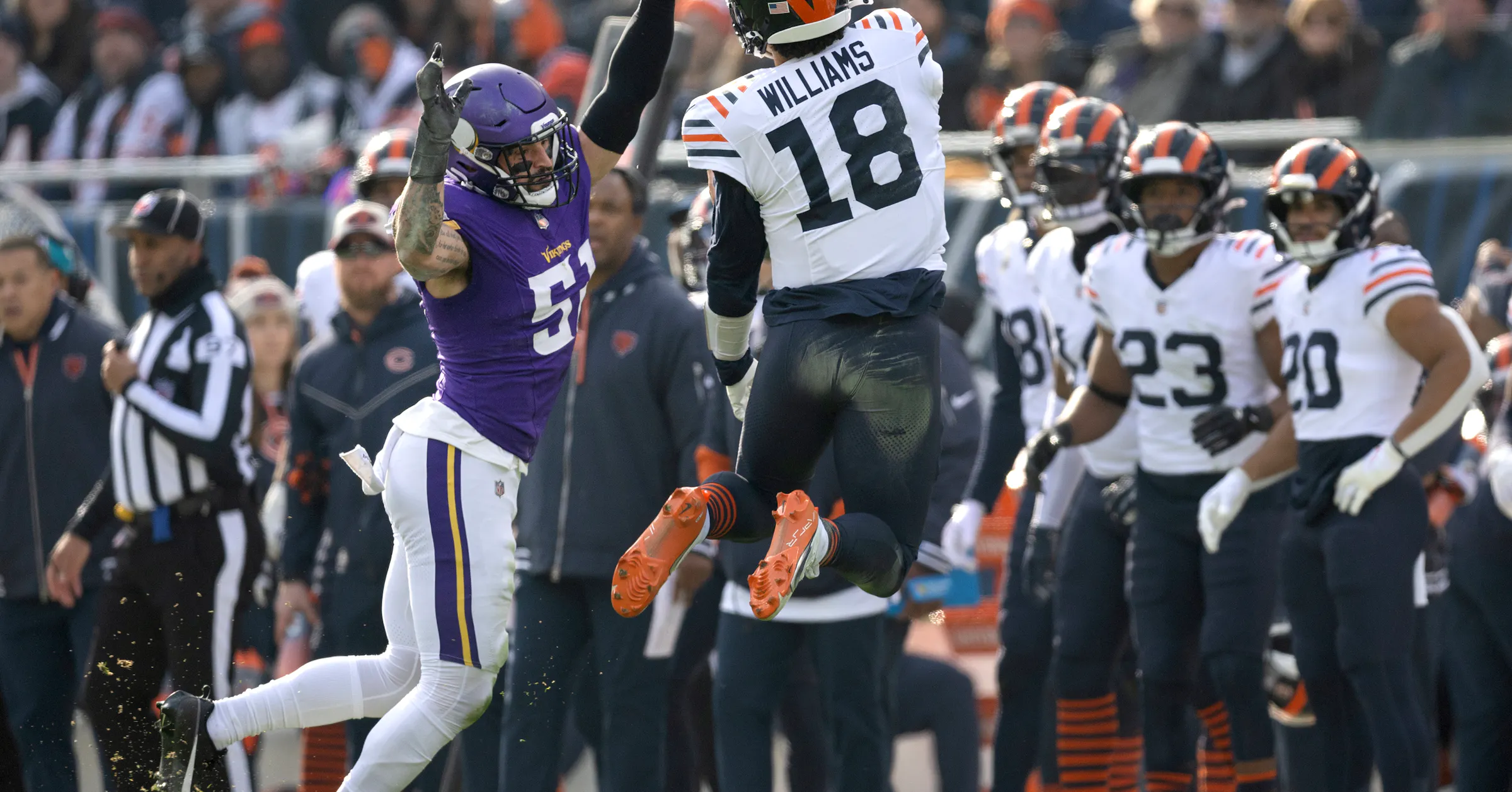 Vikings and Bears meet again, traveling in opposite directions
