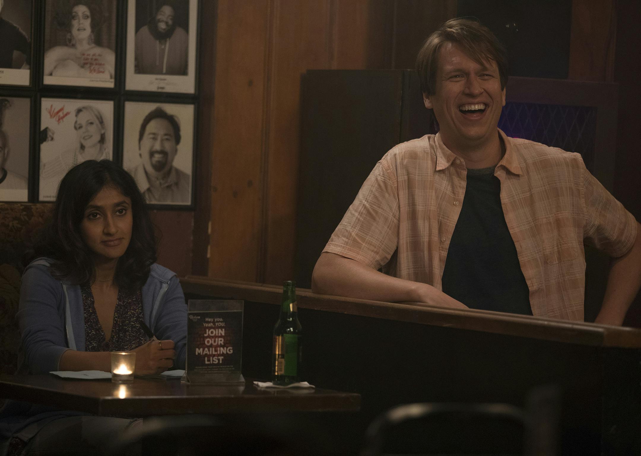 Aparna Nancherla and Pete Holmes in "Crashing."