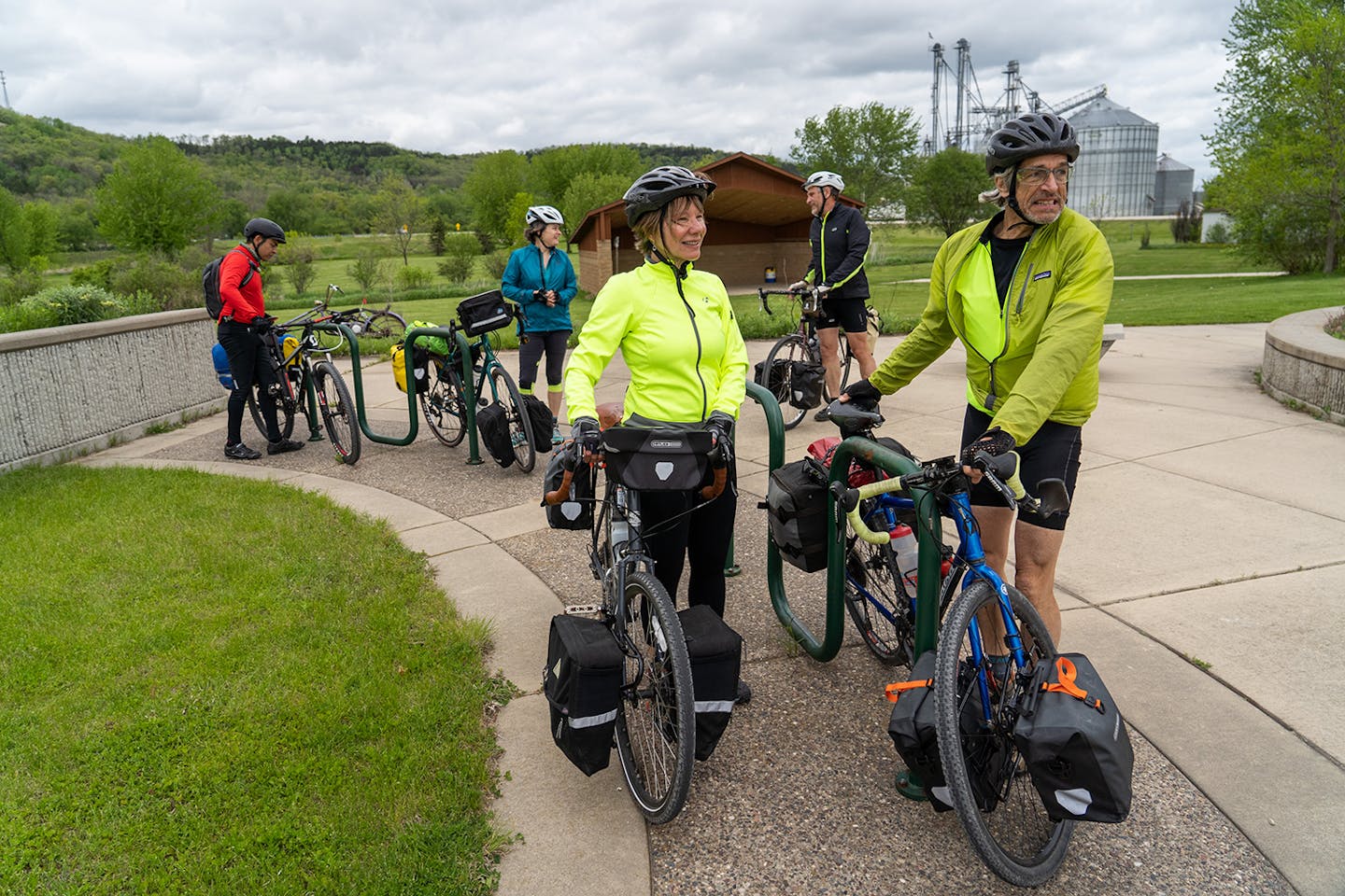 Kristen Paulsen, left, and Tom McDowell arrived at the Houston Nature Center on the Root River.