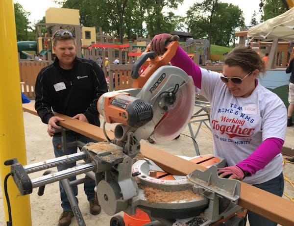 Hundreds of volunteers worked three shifts a day for nine days to build Willmar's new fully accessible playground, the largest in the five-state area.